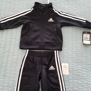Adidias 2-piece black/white track suit